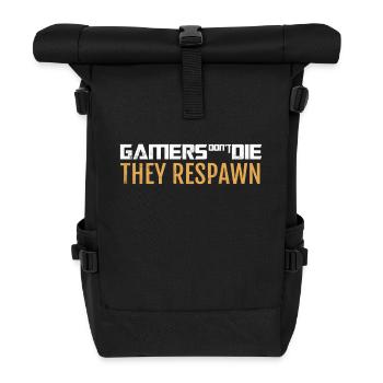 Gamer - Zocken - Nerd - Geek - Geschenk - Rolltop Rucksack - Schwarz - Vorne