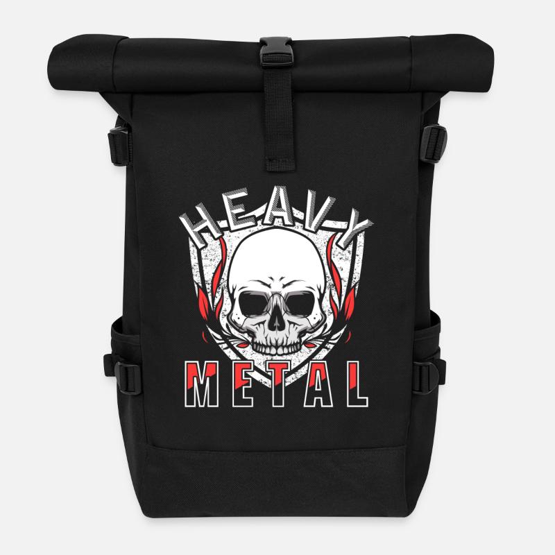 Heavy Metal - Sac à dos roll top - noir
