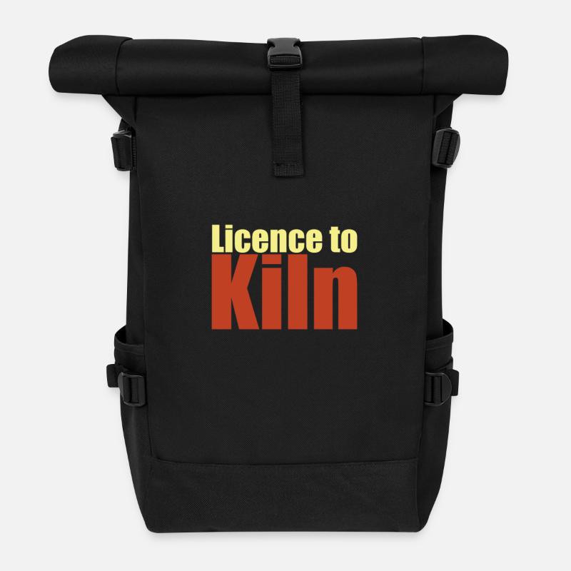 Töpferlizenz für den Brennofen - Rolltop Rucksack - Schwarz