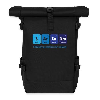 Funny - Sarkasmus - Element - Blau - Lustig - Cool - Roll Top Backpack - black - Front