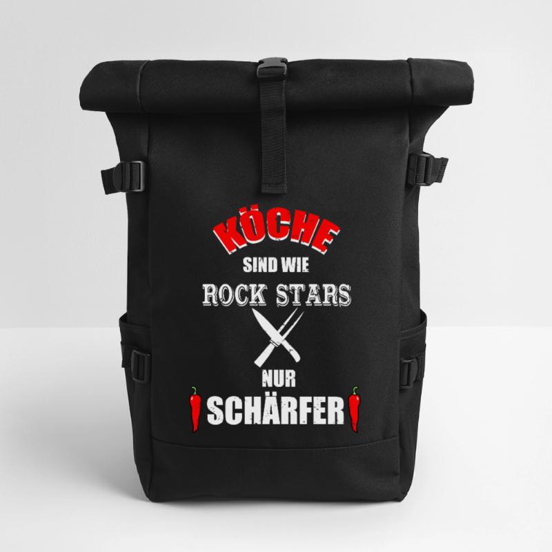 Koch Tshirt Evolution Geschenk Männer Prüfung Rolltop Rucksack