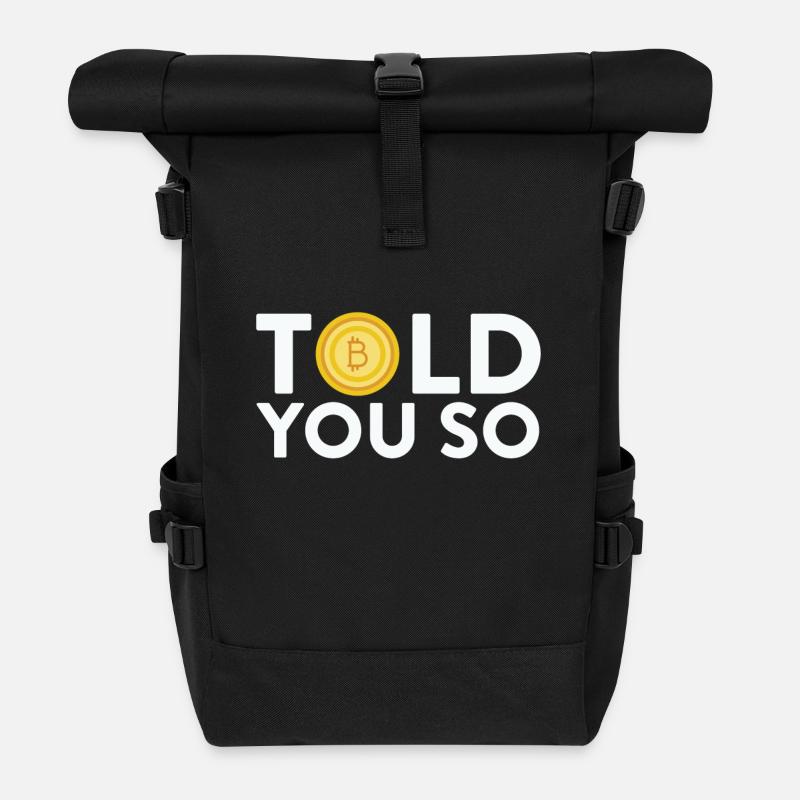 Sagte Sie so Bitcoin Digital Cryptocurrency Humor - Rolltop Rucksack - Schwarz