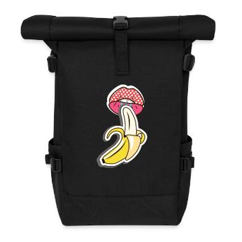 Banana kisses - Rolltop Rucksack - Schwarz - Vorne
