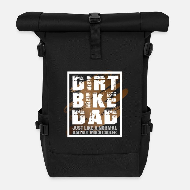 Dirt Bike Dad like a normal Dad but much cooler - Rolltop Rucksack - Schwarz
