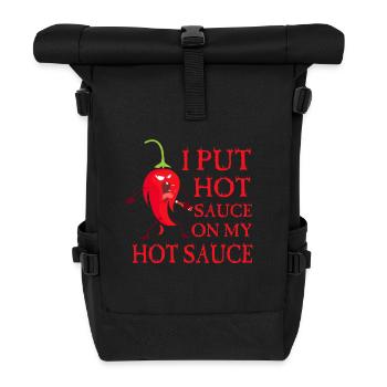 I put hot sauce on my Hot Sauce - Roll Top Backpack - black - Front