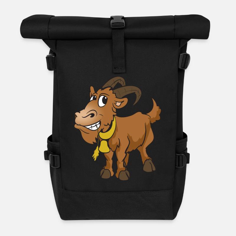 chèvre de chèvre - Sac à dos roll top - noir