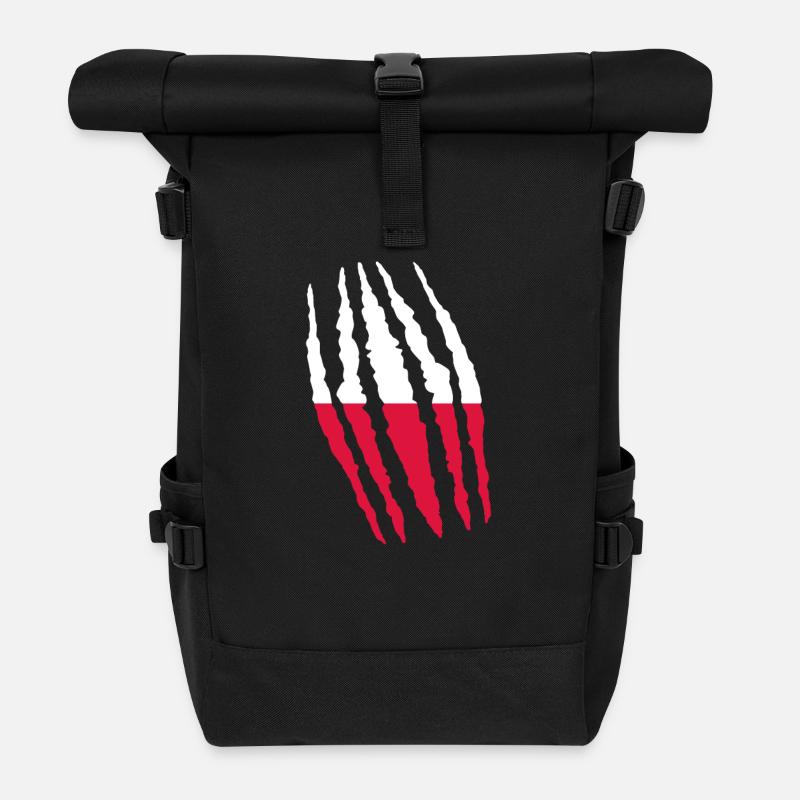 Claw Klaue Risse Herkunft POLEN polska poland png - Rolltop Rucksack - Schwarz