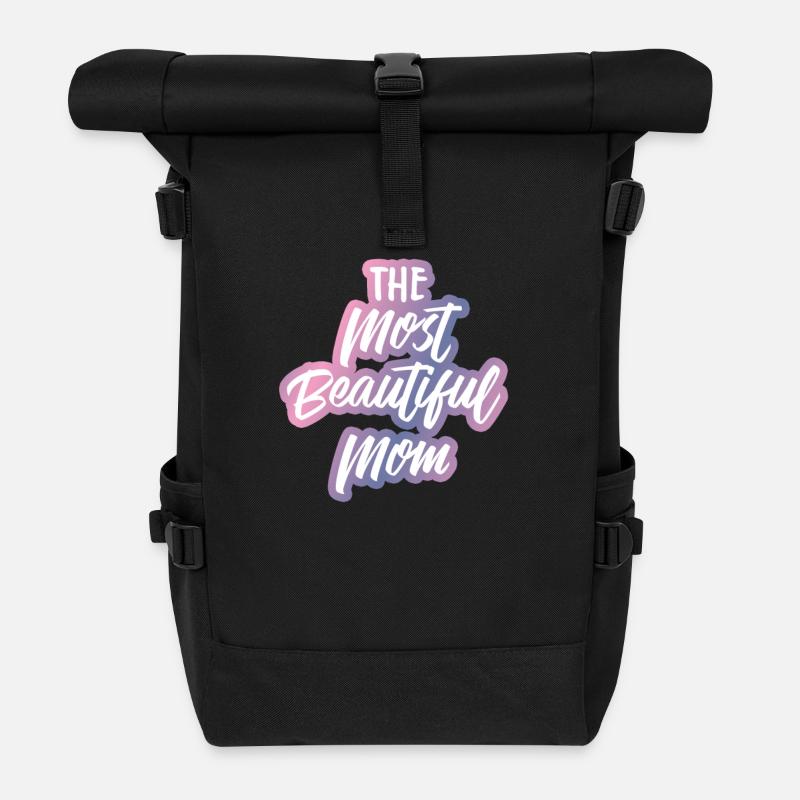 Mutter - Muttertag - Mom - Mami - Mama - Geschenk - Rolltop Rucksack - Schwarz