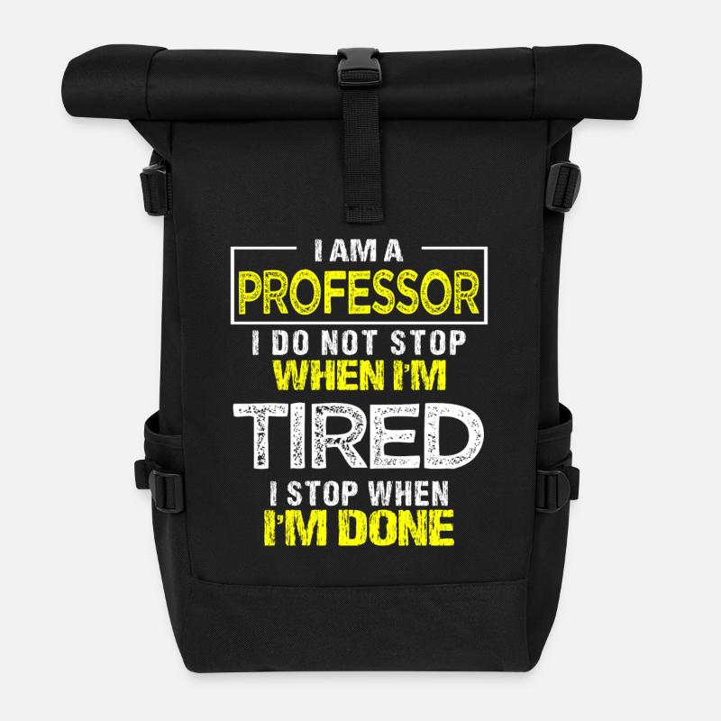 Professor Geschenk Professorin Universität Prof - Rolltop Rucksack - Schwarz