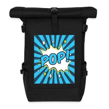 Pop Art - Sac à dos roll top - noir - Devant