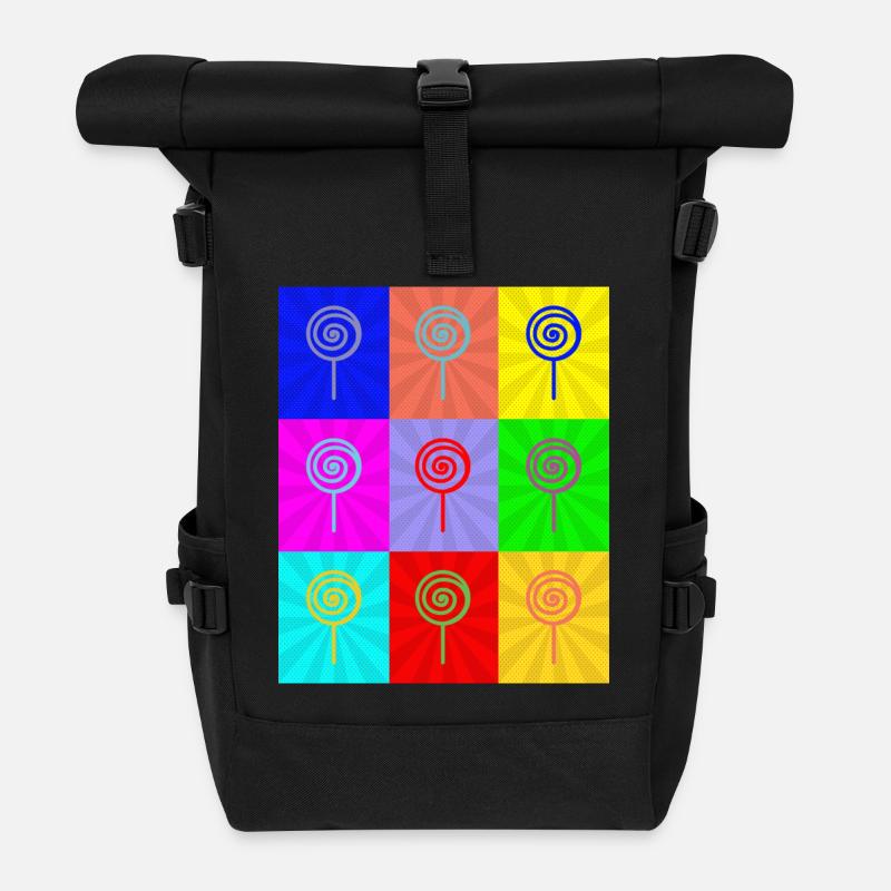 Pop Art - Sac à dos roll top - noir