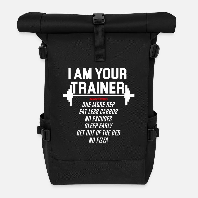 Persönlicher Trainer - Rolltop Rucksack - Schwarz