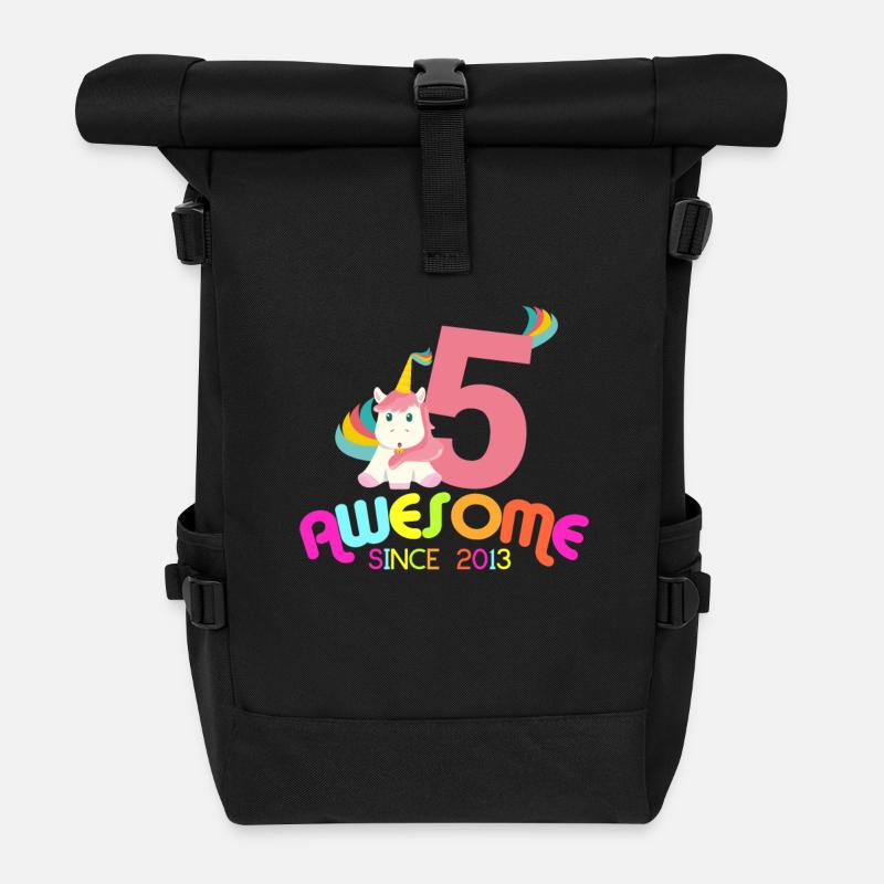 Super seit 2013 Einhorn Geburtstagsgeschenk - Rolltop Rucksack - Schwarz