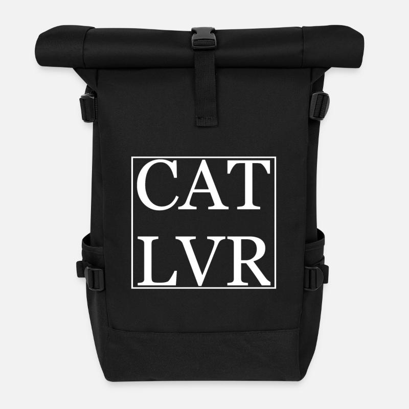 Cat lover - Sac à dos roll top - noir
