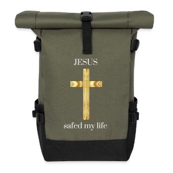 Jésus Safed ma vie Dieu Dieu Bible Christchurch - Sac à dos roll top - olive/noir - Devant
