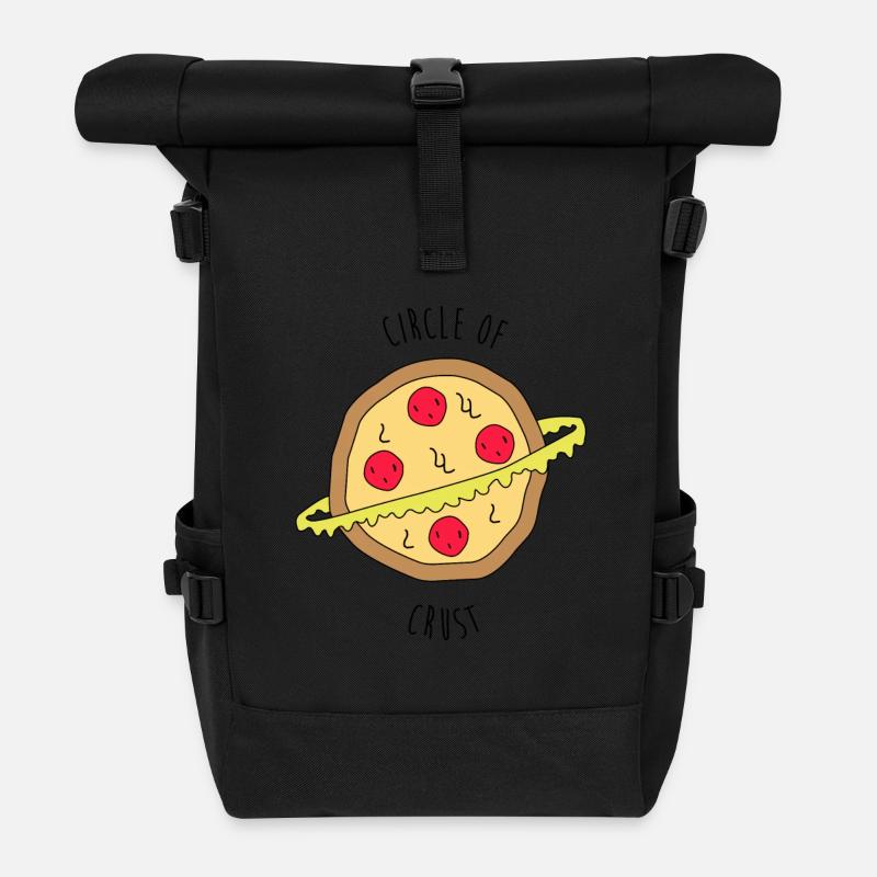 Pizza Cercle de croûte - Sac à dos roll top - noir