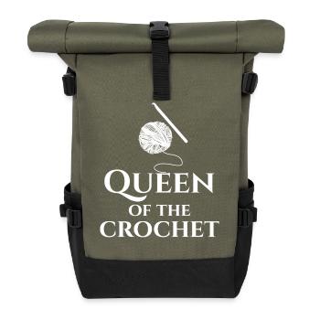 Crochet - Crochet - Couture - aiguille - Queen - Sac à dos roll top - olive/noir - Devant