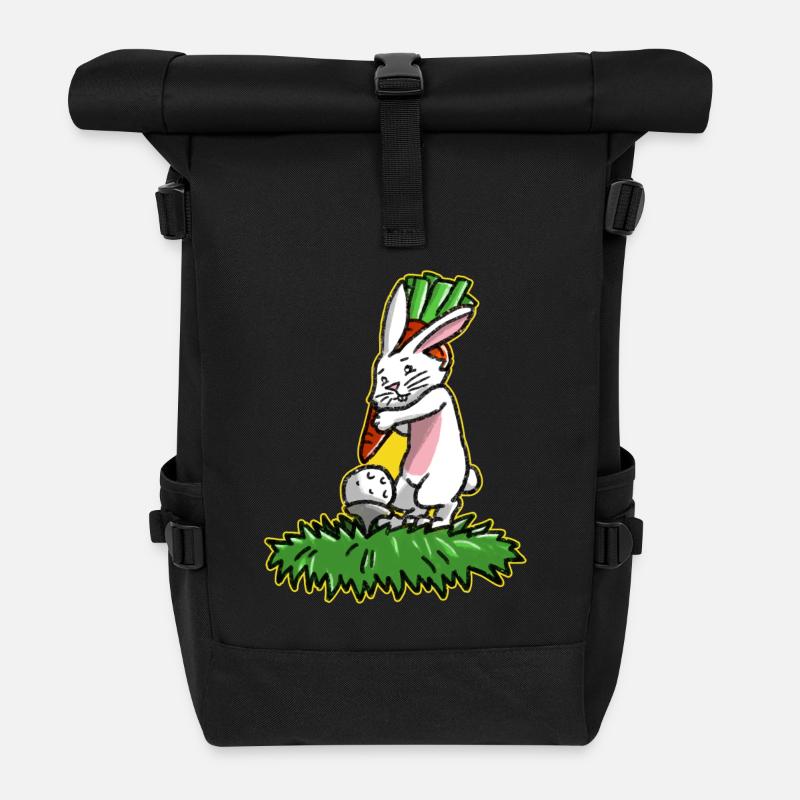 Ich liebe Golf Golfer Osterhase Geschenk Ostern - Rolltop Rucksack - Schwarz