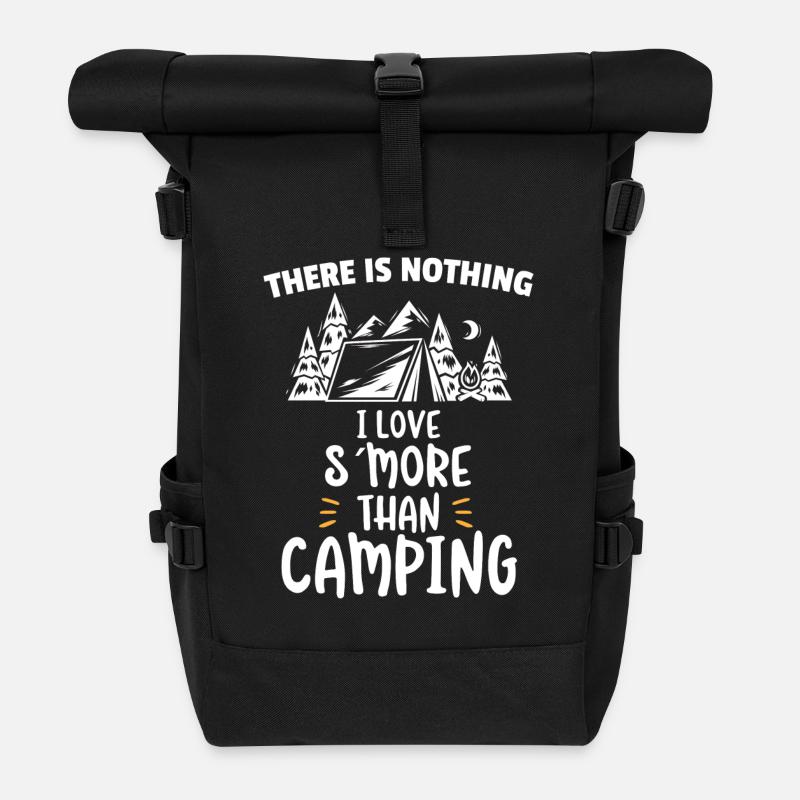 There is nothing i love smore - Roll Top Backpack - black