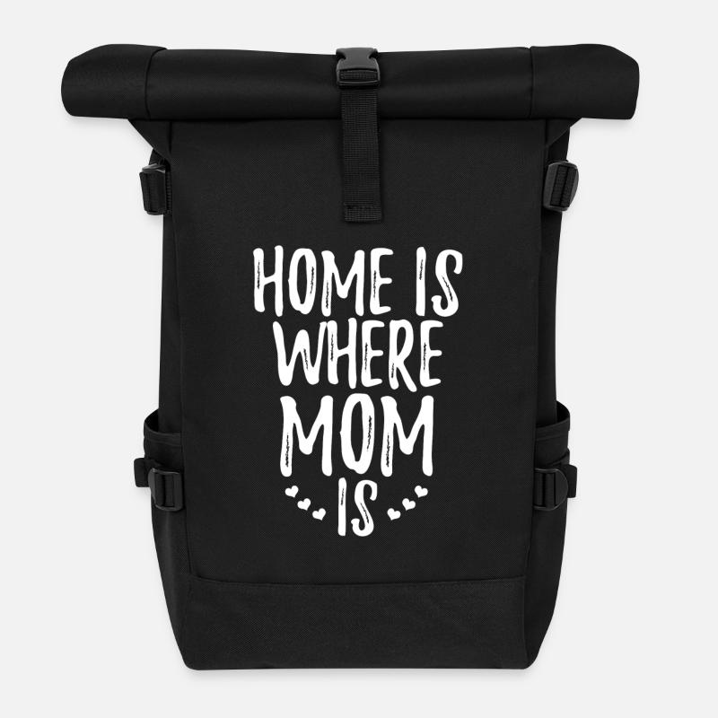 Mother's Day gift mother maternity - Roll Top Backpack - black