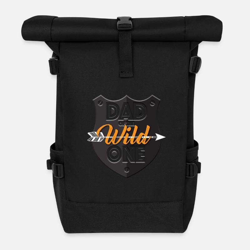 Vater des Wilden - Geschenk - Rolltop Rucksack - Schwarz