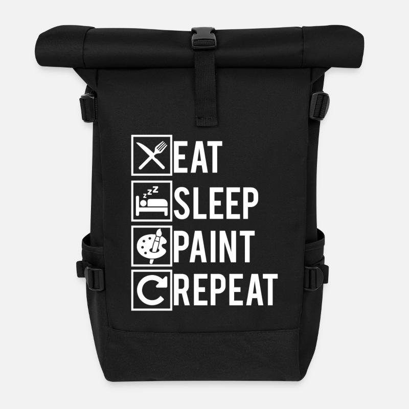 Maler - Künstler - Malen - Zeichnen - Geschenk - Rolltop Rucksack - Schwarz
