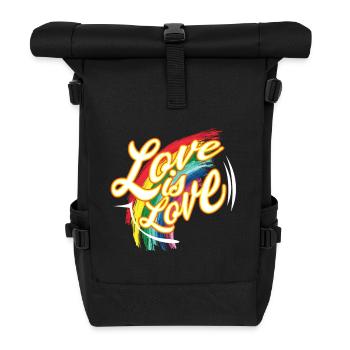 CSD T-Shirt love is love - Roll Top Backpack - black - Front