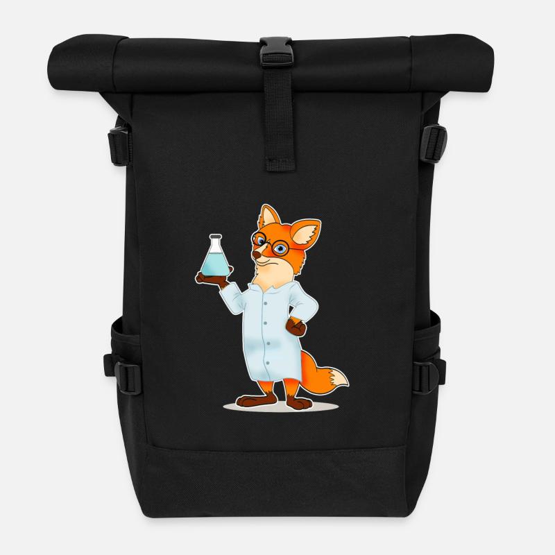 Fox comique scientifique chimie biologie - Sac à dos roll top - noir