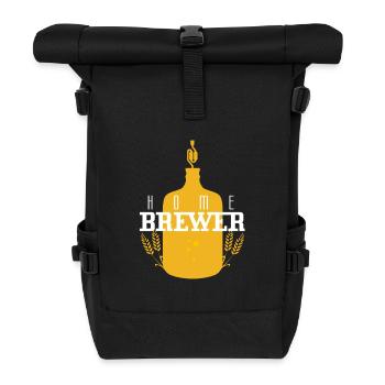 Hobby brewer logo - Roll Top Backpack - black - Front