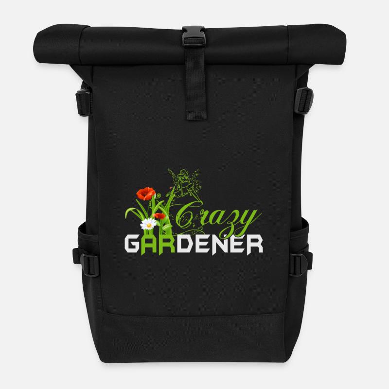 Verrückter Gärtner Gartenarbeit Geschenkidee - Rolltop Rucksack - Schwarz