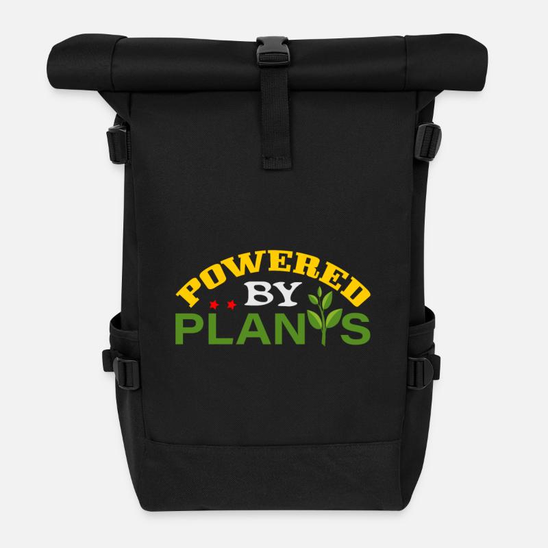 Idée de cadeau végétarien végétalien - Sac à dos roll top - noir