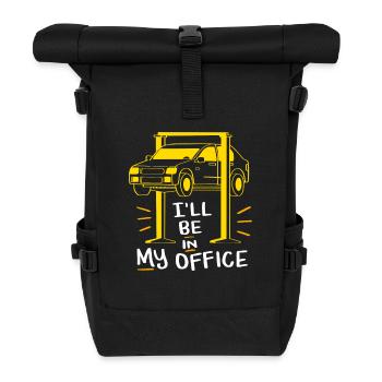 Car Mechanic, Workshop, Tuning Gift - Roll Top Backpack - black - Front