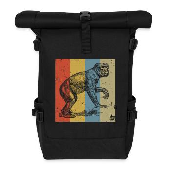 Sauvez le gorille - cadeau d’anniversaire rétro - Sac à dos roll top - noir - Devant