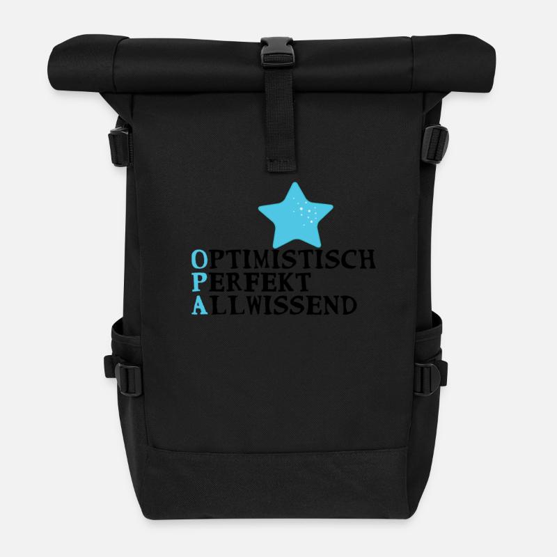 bester Opa - Rolltop Rucksack - Schwarz