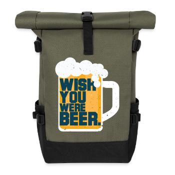 Bonne bière - Sac à dos roll top - olive/noir - Devant