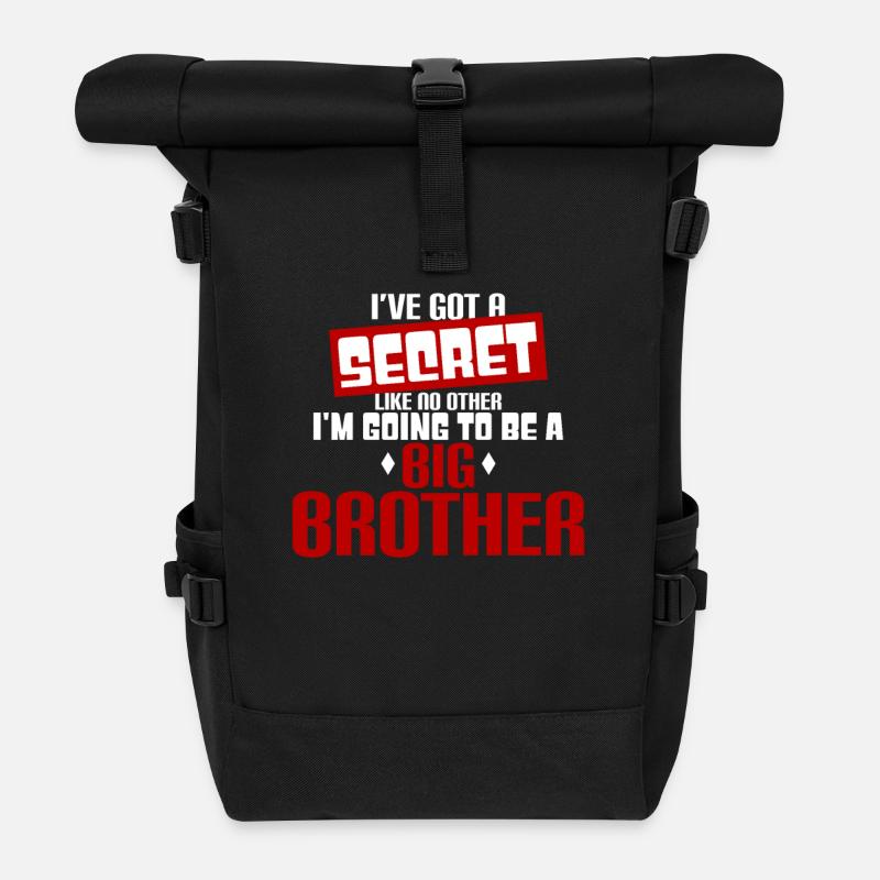 Big Brother, Men, Boys, Guys - Roll Top Backpack - black