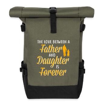 Père et fille - Sac à dos roll top - olive/noir - Devant