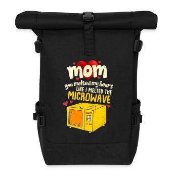 Perfect Mother's Day Gift Mom you melted my heart - Roll Top Backpack - black - Front