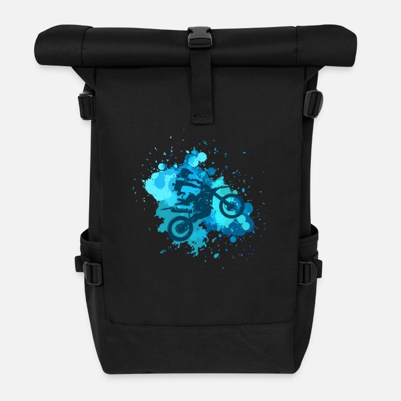Motocross - Rolltop Rucksack - Schwarz