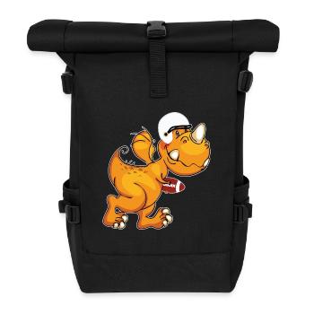 American Football - Rolltop Rucksack - Schwarz - Vorne