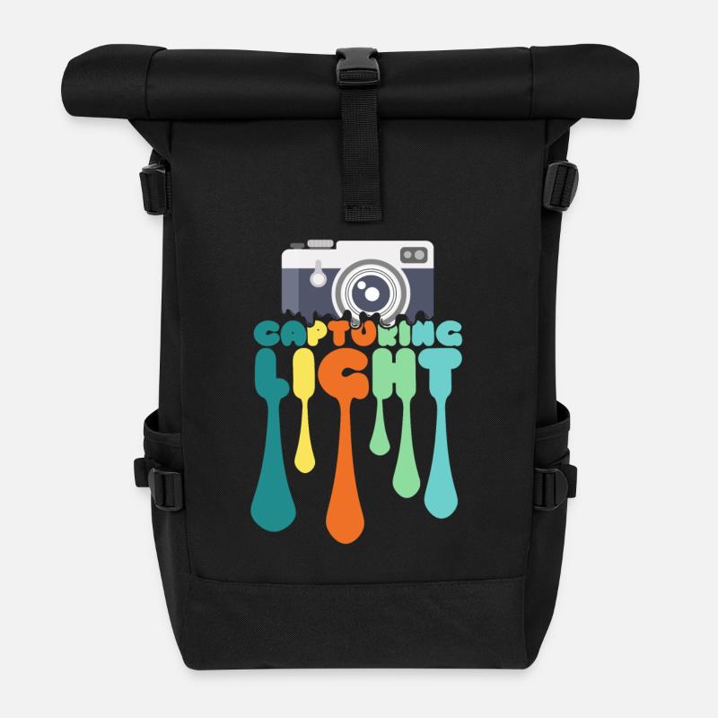 Fotografie Kamera Geschenk - Rolltop Rucksack - Schwarz