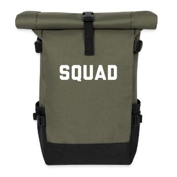 Squad Wedding Party - Rolltop Rucksack - Olive/Schwarz - Vorne