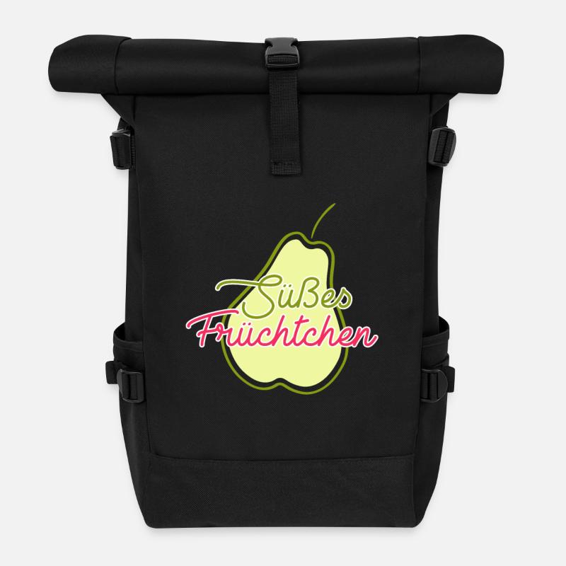 Obst Früchte Geschenkidee Früchte Funsprüche Obst - Rolltop Rucksack - Schwarz