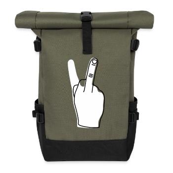 Donner le doigt - Provocateur sarcastique - Sac à dos roll top - olive/noir - Devant