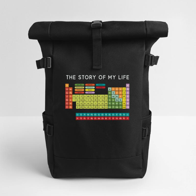 Chemist Elements Science Cool Fun Gift Roll Top Backpack