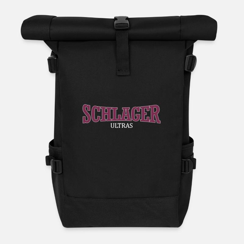 Ich liebe deutschen Schlager - Ultra - Geschenk - Rolltop Rucksack - Schwarz