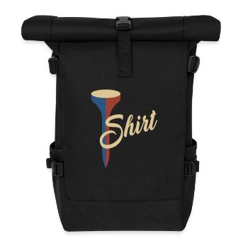 Golf Lustige Golf Design - Rolltop Rucksack - Schwarz - Vorne