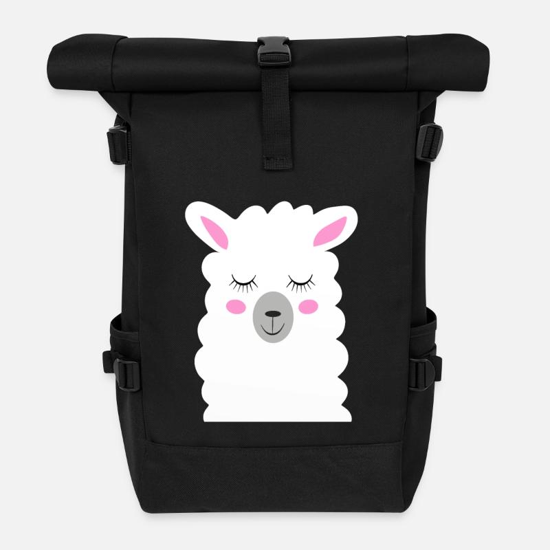 Lama - Rolltop Rucksack - Schwarz