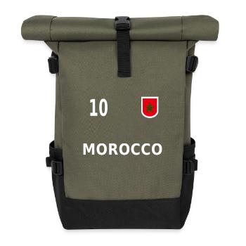 Maillot de football marocain 2018 numéro 10 - Sac à dos roll top - olive/noir - Devant