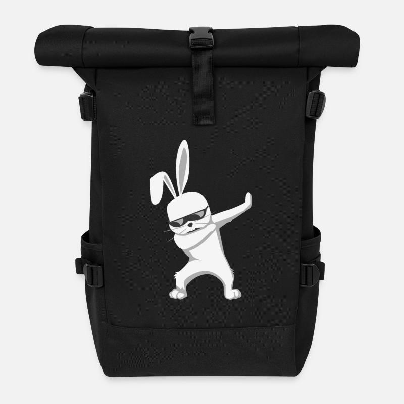Dabbin Hase Anime Sonnenbrille Dab Life Geschenk - Rolltop Rucksack - Schwarz